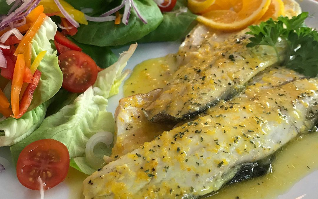 Orange and Honey Roasted Sea Bass