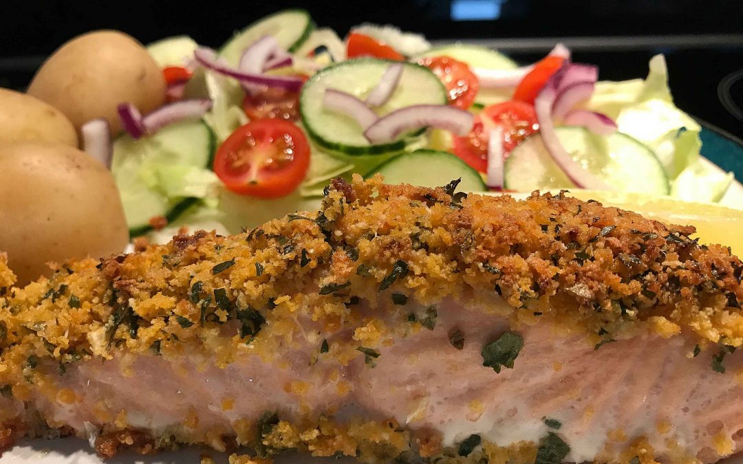 Crispy Garlic Salmon