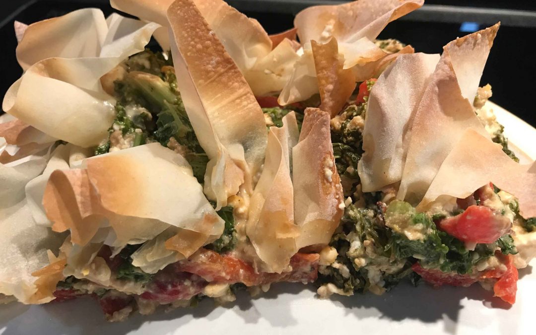 Kale, Feta & Red Pepper Pie