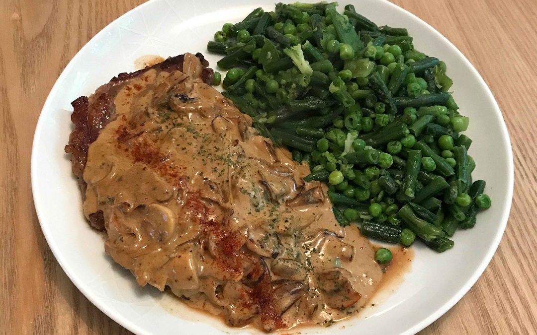 Steak with Blue Cheese Sauce