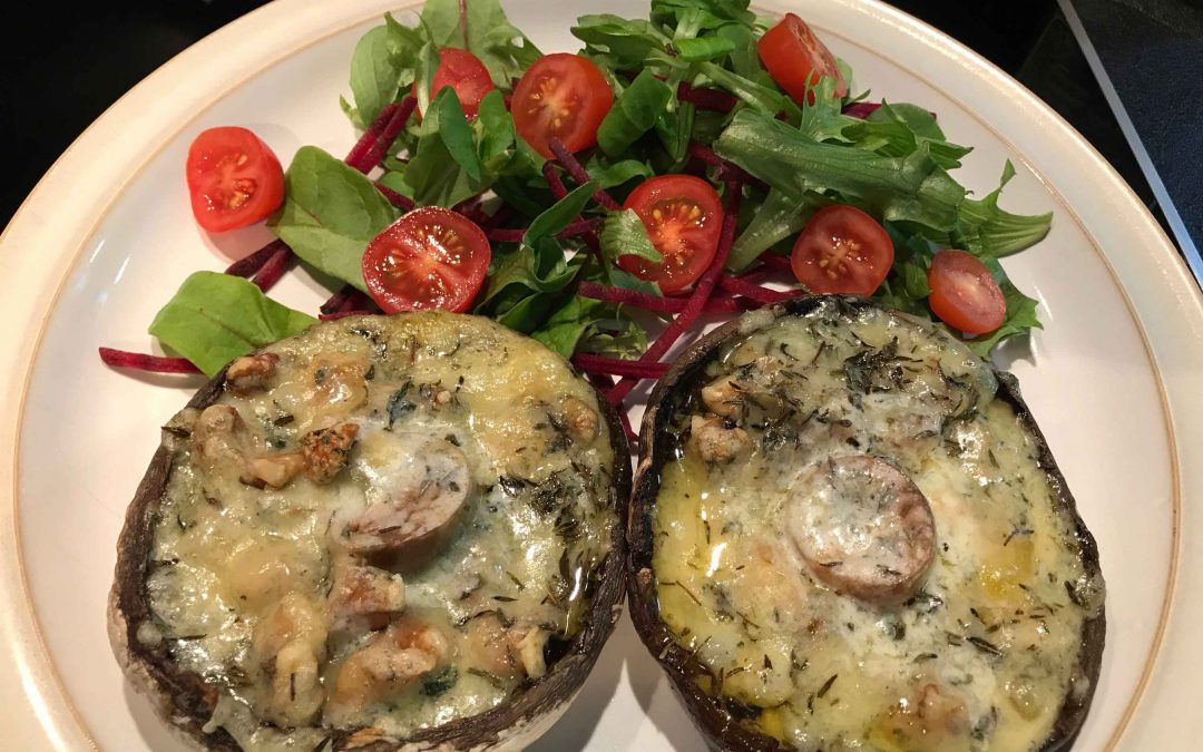 Cheesy Autumn Mushrooms