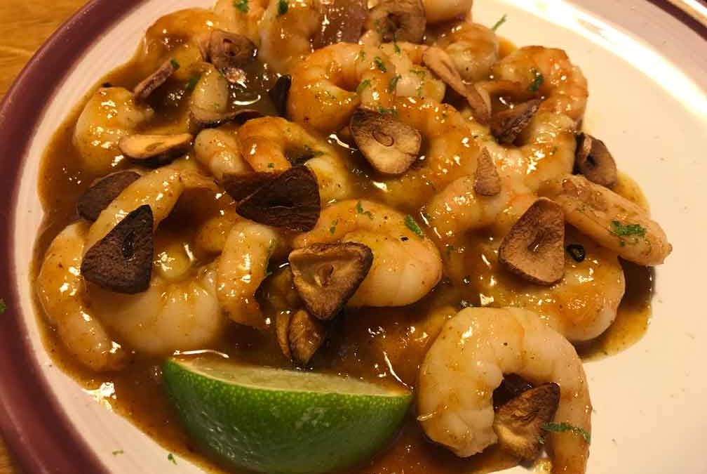 Sticky Mango Prawns